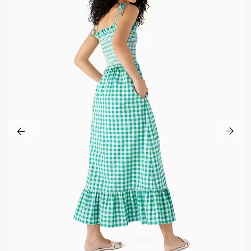 Kate Spade Green Gingham Maxi Dress - Picture 3 of 4